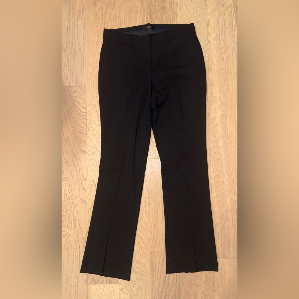 Theory Black Flare Women's Pants - Picture 4 of 7